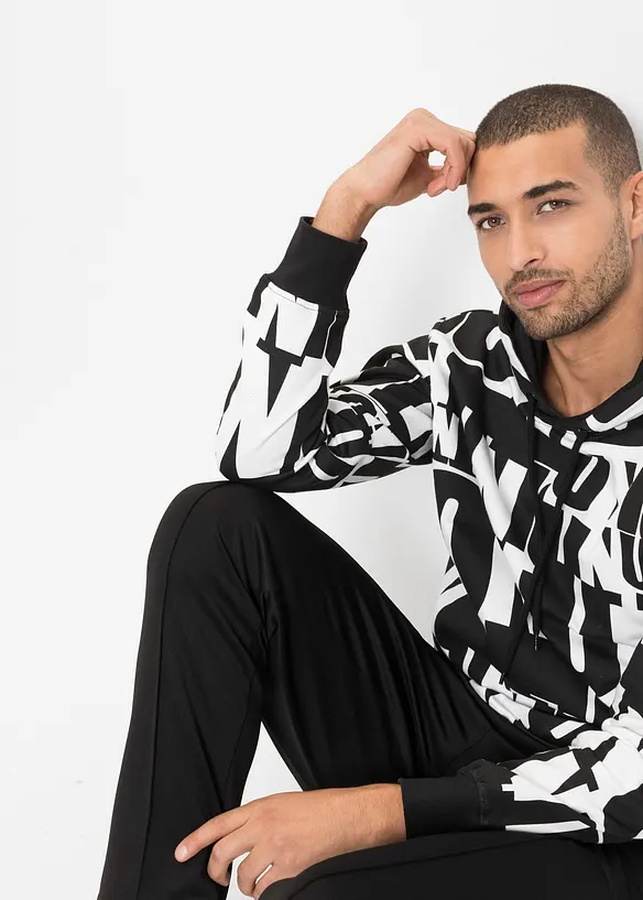 Sweat &agrave; capuche en coton, bonprix