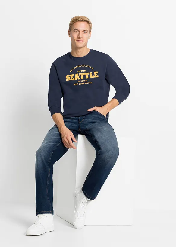 Lot de 2 sweats 100% coton, bonprix