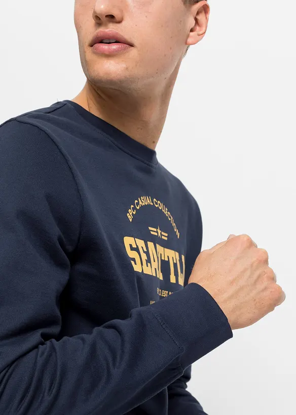 Lot de 2 sweats 100% coton, bonprix