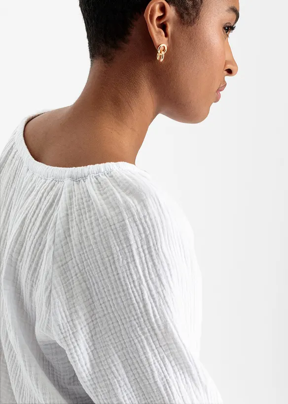 Blouse ample en gaze de coton, bonprix