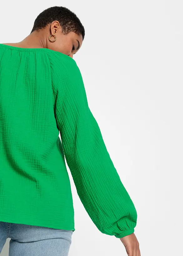 Blouse ample en gaze de coton, bonprix