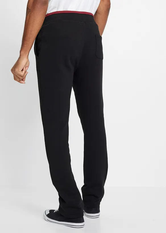 Pantalon de jogging 100% coton avec détails sportifs, bonprix