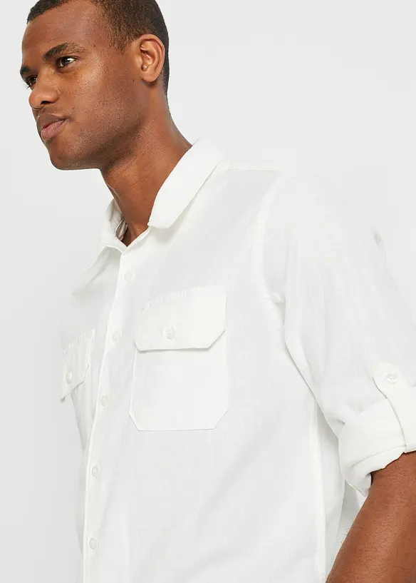 Chemise en lin majoritaire, bonprix