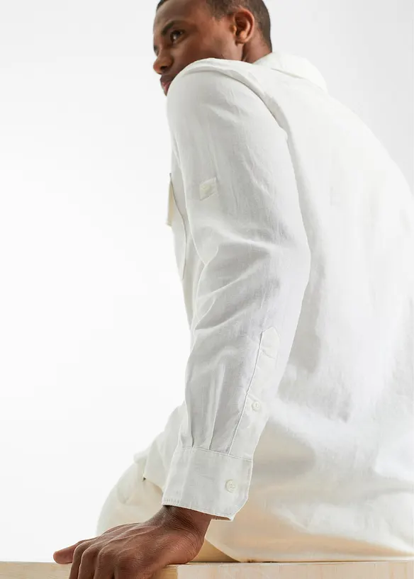 Chemise en lin majoritaire, bonprix