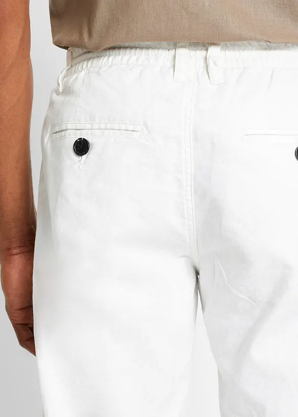 Pantalon jogger droit en lin mélangé, loose, bonprix