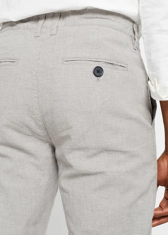 Pantalon chino en lin majoritaire avec taille extensible Regular, droit, bonprix