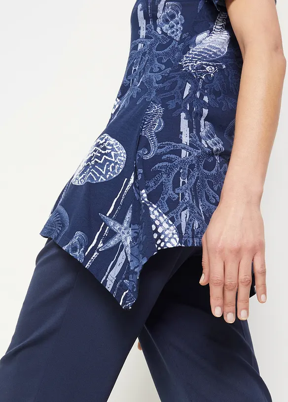 T-shirt long en viscose extensible, bonprix