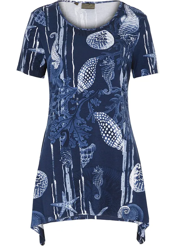 T-shirt long en viscose extensible, bonprix