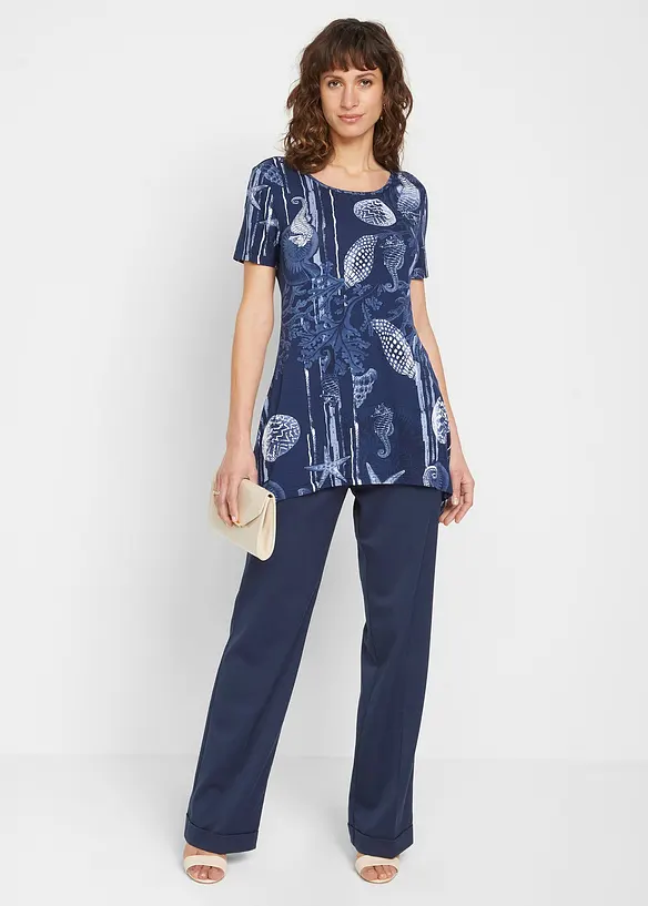 T-shirt long en viscose extensible, bonprix