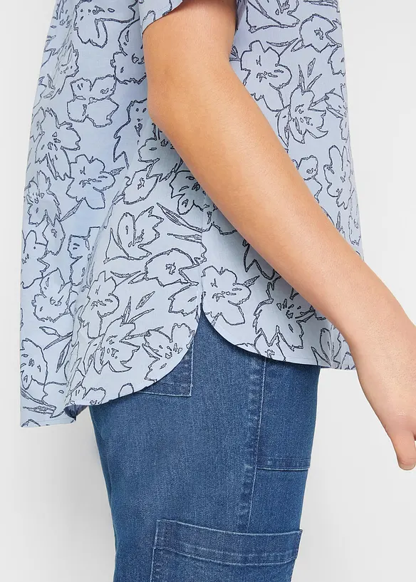 Blouse longue 100% coton, bonprix