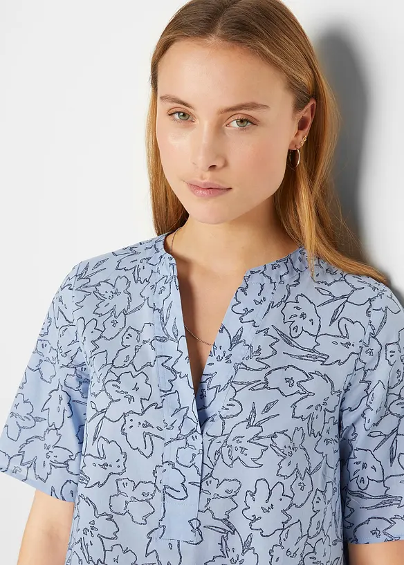 Blouse longue 100% coton, bonprix