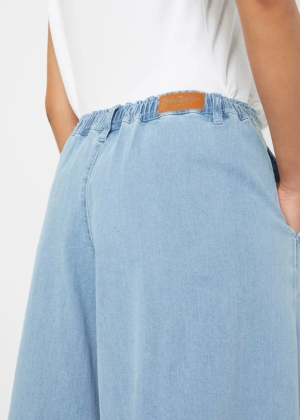 Jupe-culotte ample en jean, bonprix