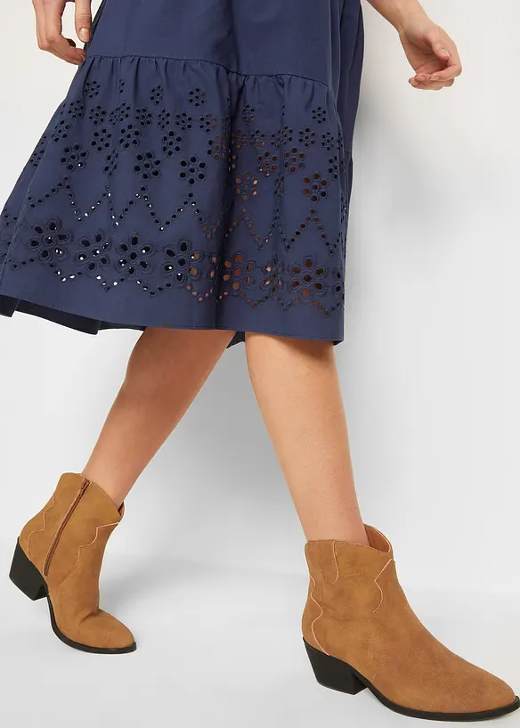 Robe 100% coton avec broderies anglaises, bonprix