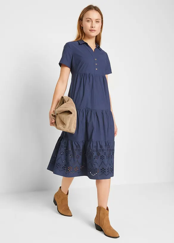 Robe 100% coton avec broderies anglaises, bonprix