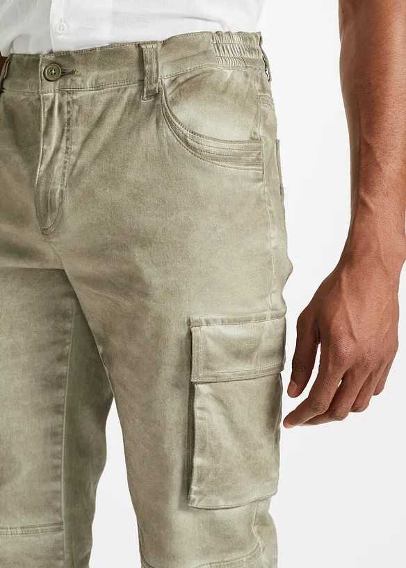 Bermuda cargo long extensible, Regular, bonprix