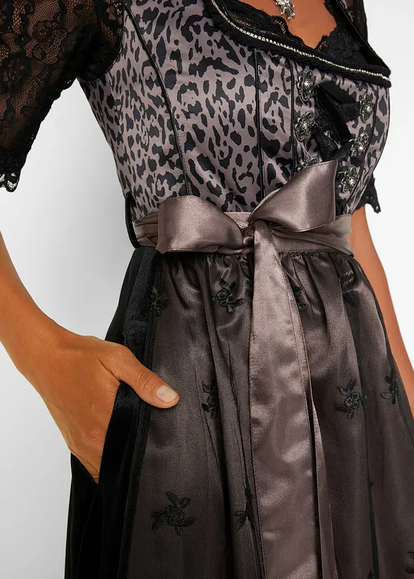 Dirndl motif l&eacute;opard, bonprix