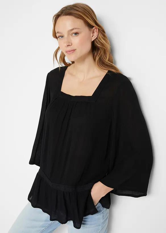Blouse à encolure carrée, bonprix