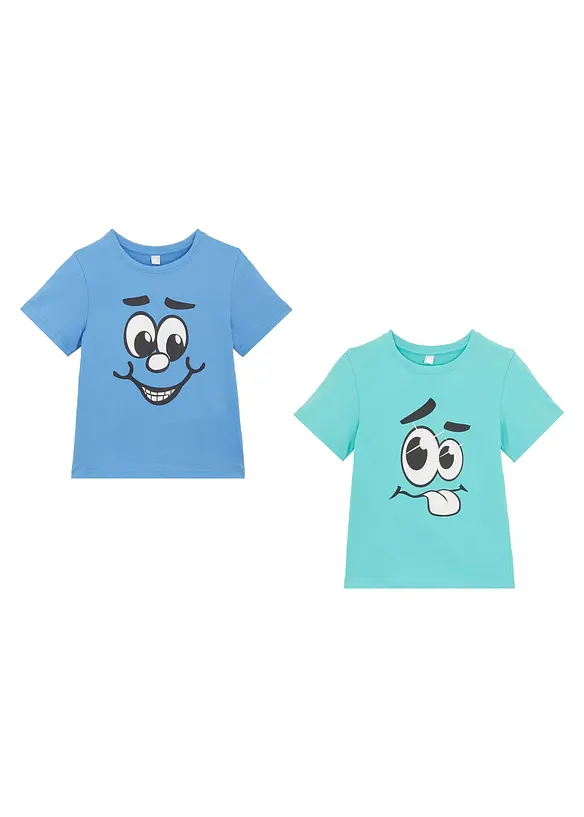 Lot de 2 T-shirts coton, bonprix