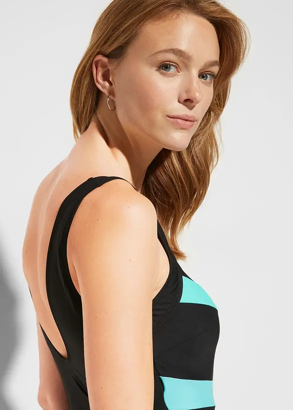 Maillot 1 pi&egrave;ce sculptant, maintien fort, &agrave; empi&egrave;cements, bonprix