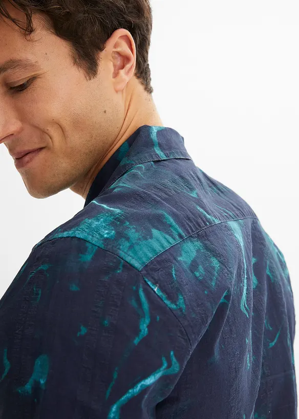 Chemise manches courtes en cr&eacute;pon de coton, RAINBOW