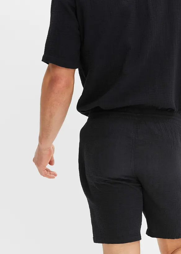 Short en gaze 100% coton, Regular, bonprix