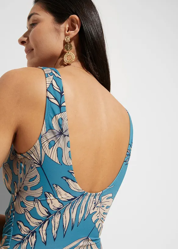 Maillot 1 pièce sculptant grande stature en polyamide recyclé, maintien modéré, bonprix