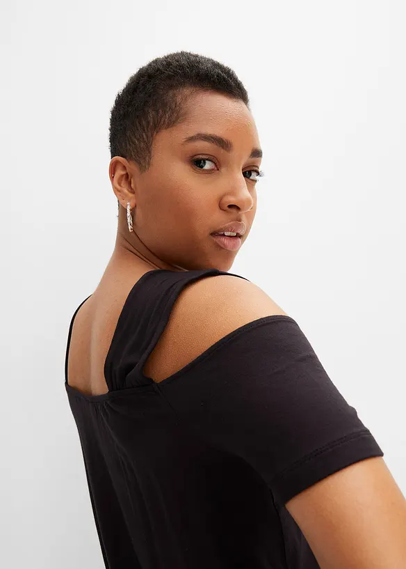 T-shirt à découpes en viscose, bonprix