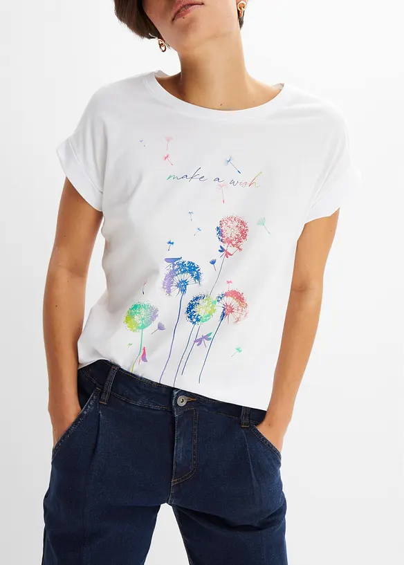 T-shirt avec fleurs de pissenlit, bonprix
