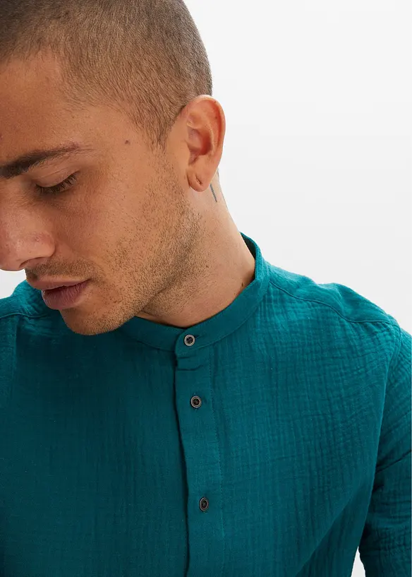 Chemise manches courtes en gaze de coton, bonprix