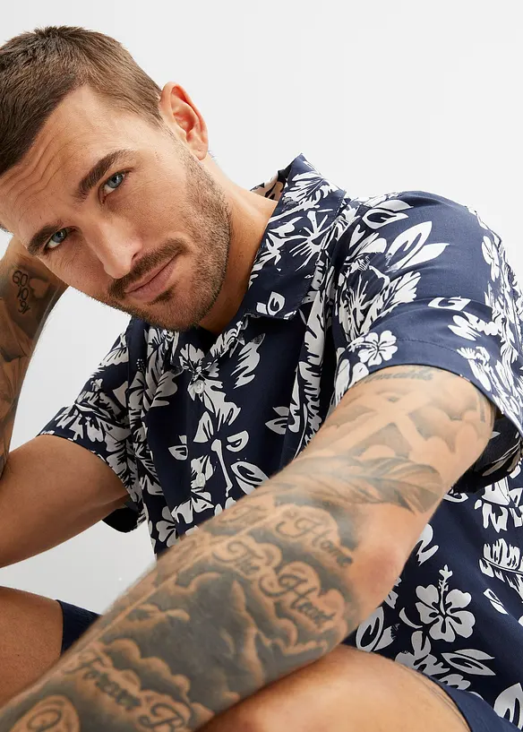 Chemise manches courtes hawaïenne 100% coton, bonprix