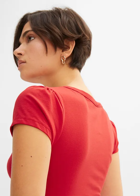 T-shirt avec patte de boutonnage en coton, bonprix