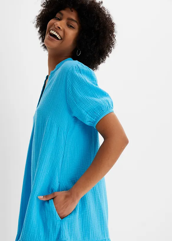 Robe courte en gaze de coton, bonprix