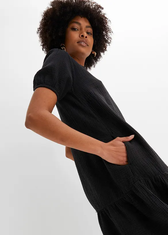 Robe courte en gaze de coton, bonprix