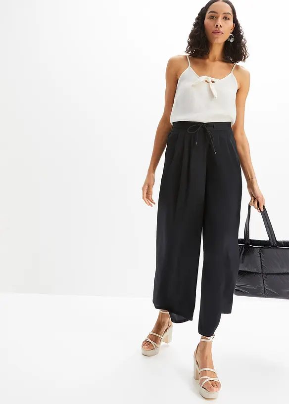 Pantalon ample en satin fluide, bonprix