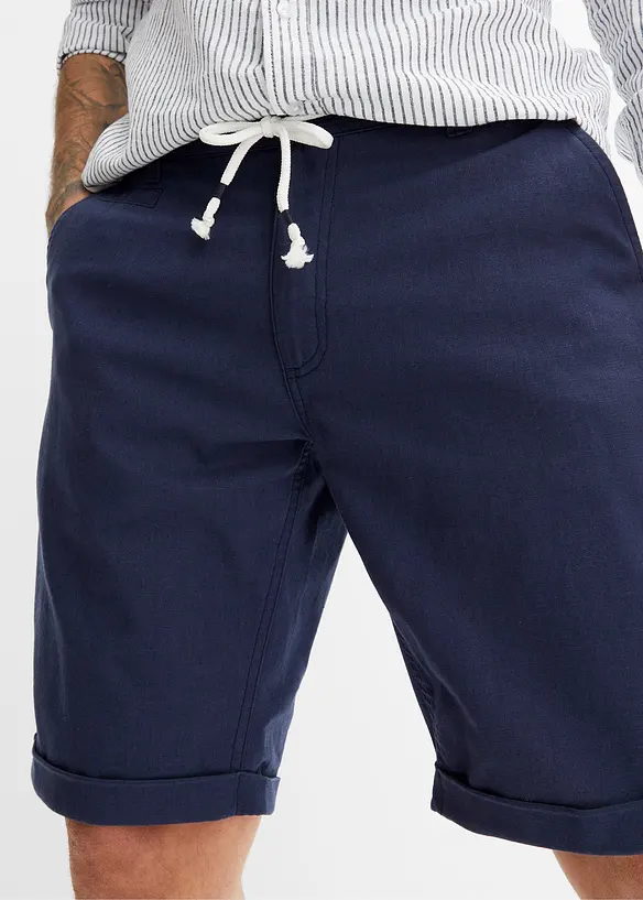 Bermuda en lin mélangé, Regular, bonprix