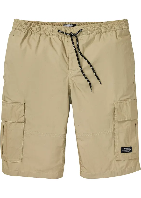 Bermuda cargo à taille élastiquée, Regular, bonprix