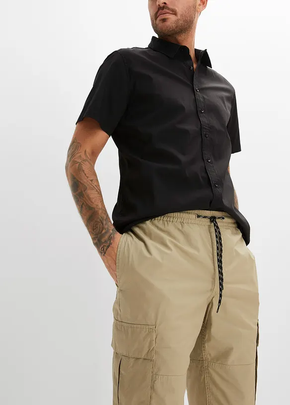 Bermuda cargo à taille élastiquée, Regular, bonprix