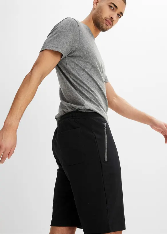Bermuda sweat avec poches lat&eacute;rales zipp&eacute;es, bonprix