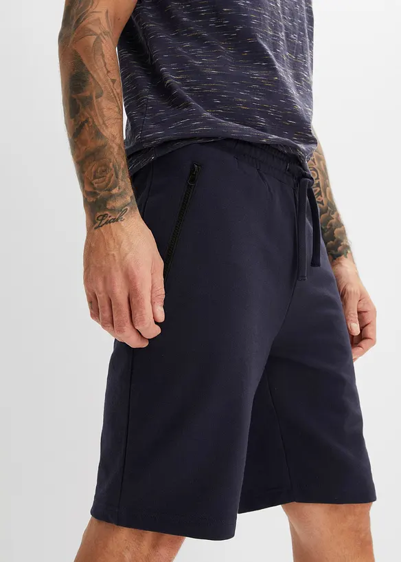Bermuda sweat avec poches latérales zippées, bonprix