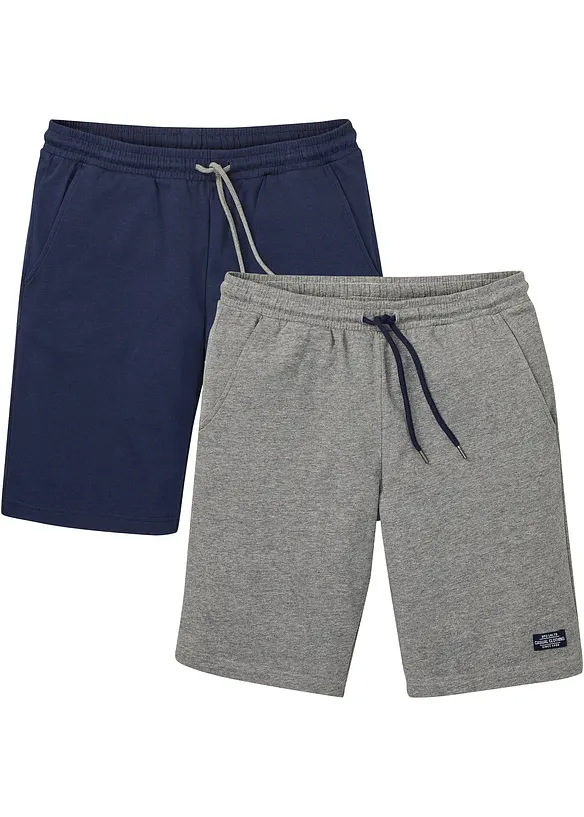 Lot de 2 bermudas en molleton, bonprix