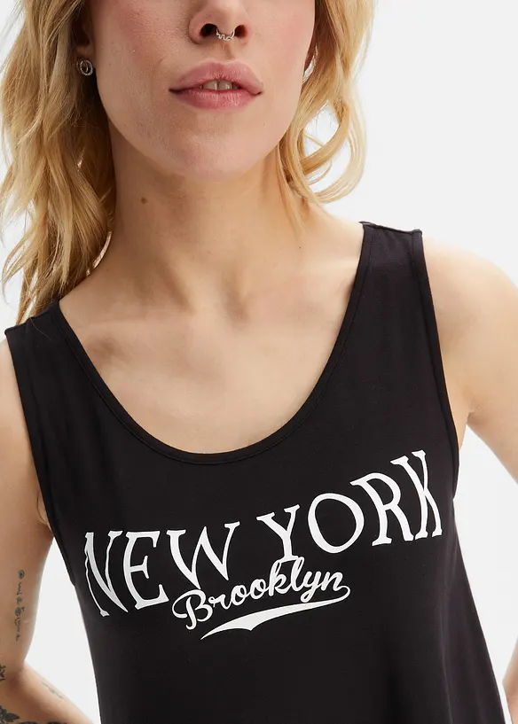 Débardeur long en viscose douce, bonprix