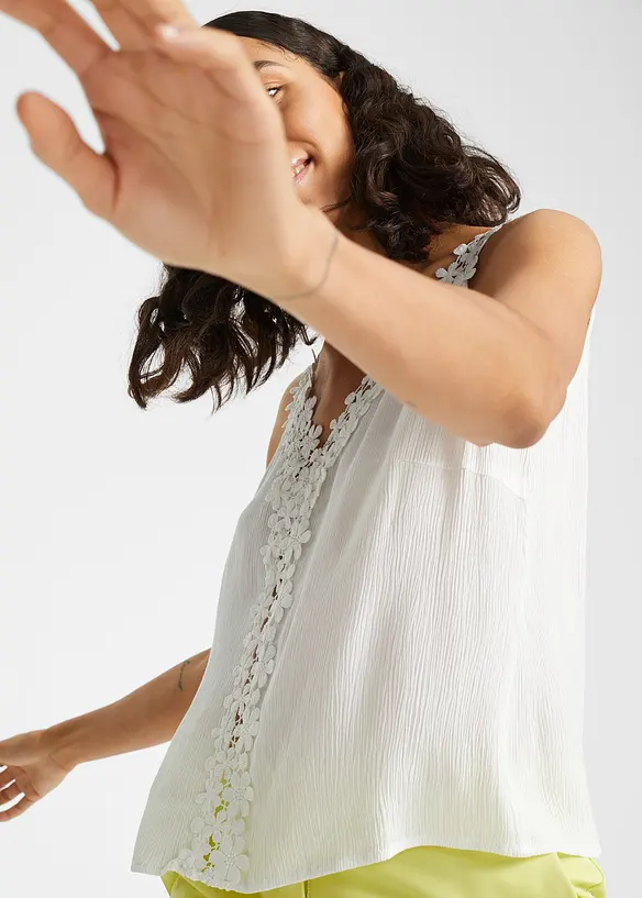 Top fluide en crépon texturé, bonprix