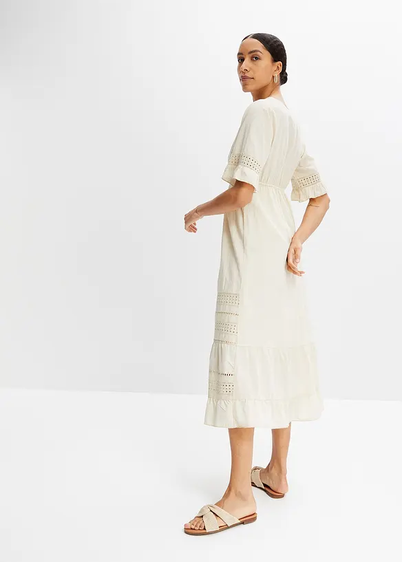 Robe &agrave; empi&egrave;cements dentelle, bonprix