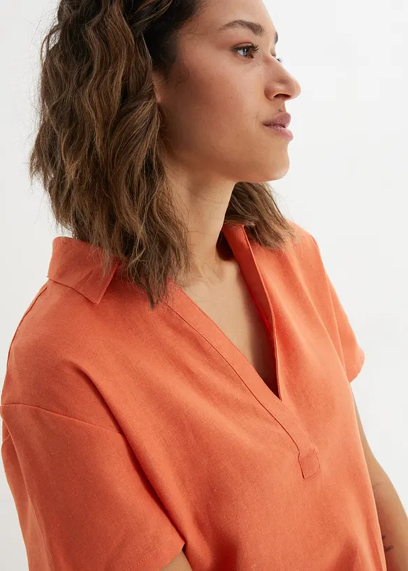 Robe-tunique légère en lin mélangé, bonprix