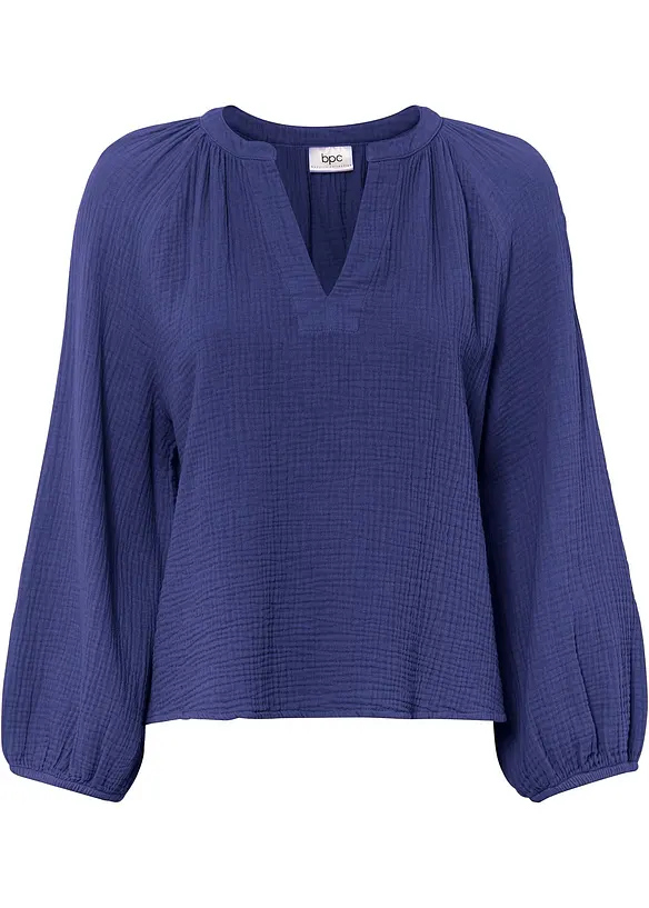Blouse oversize en gaze de coton, bonprix