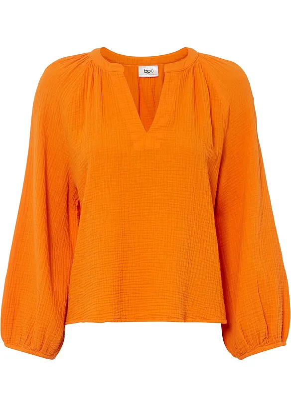Blouse oversize en gaze de coton, bonprix