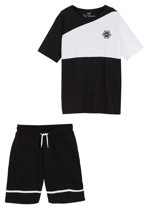 T-shirt et bermuda en jersey (ens. 2 pces) 100% coton, bonprix