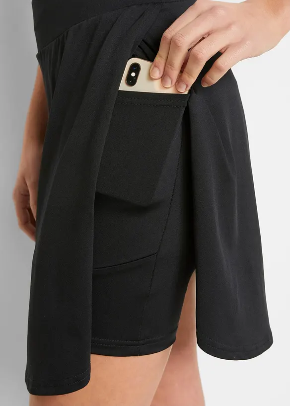 Jupe de sport avec cycliste intégré, séchage rapide, bonprix