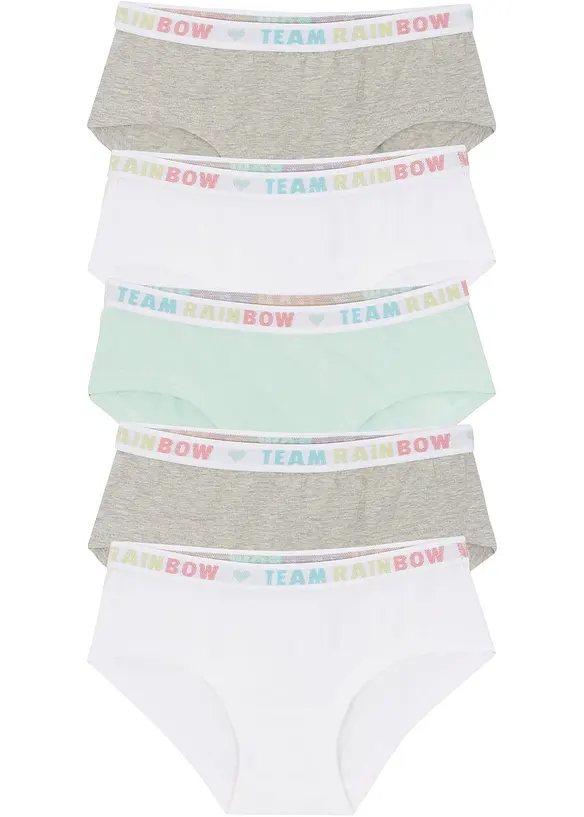 Lot de 5 shorties coton, bonprix