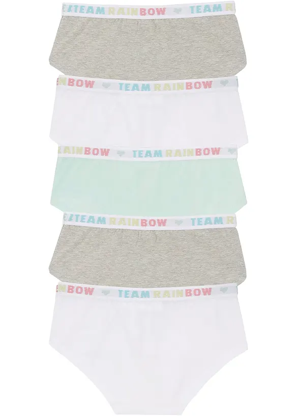 Lot de 5 shorties coton, bonprix